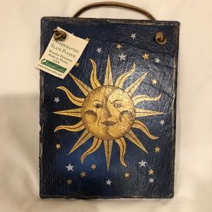NWT 🎁 celestial slate hand-painted plaque